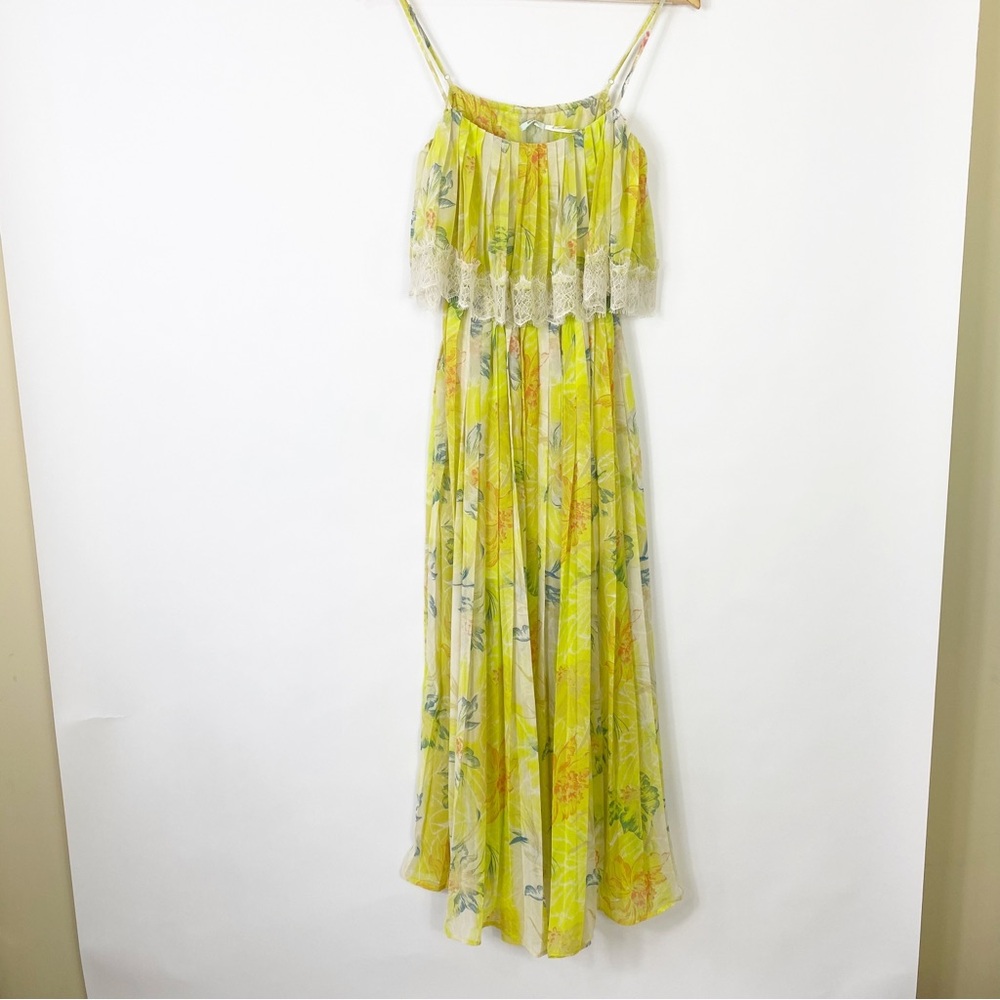 Kimchi Blue Floral Yellow Maxi Dress Cute Stylish Summer Church Party Wedding S - Picture 2 of 10